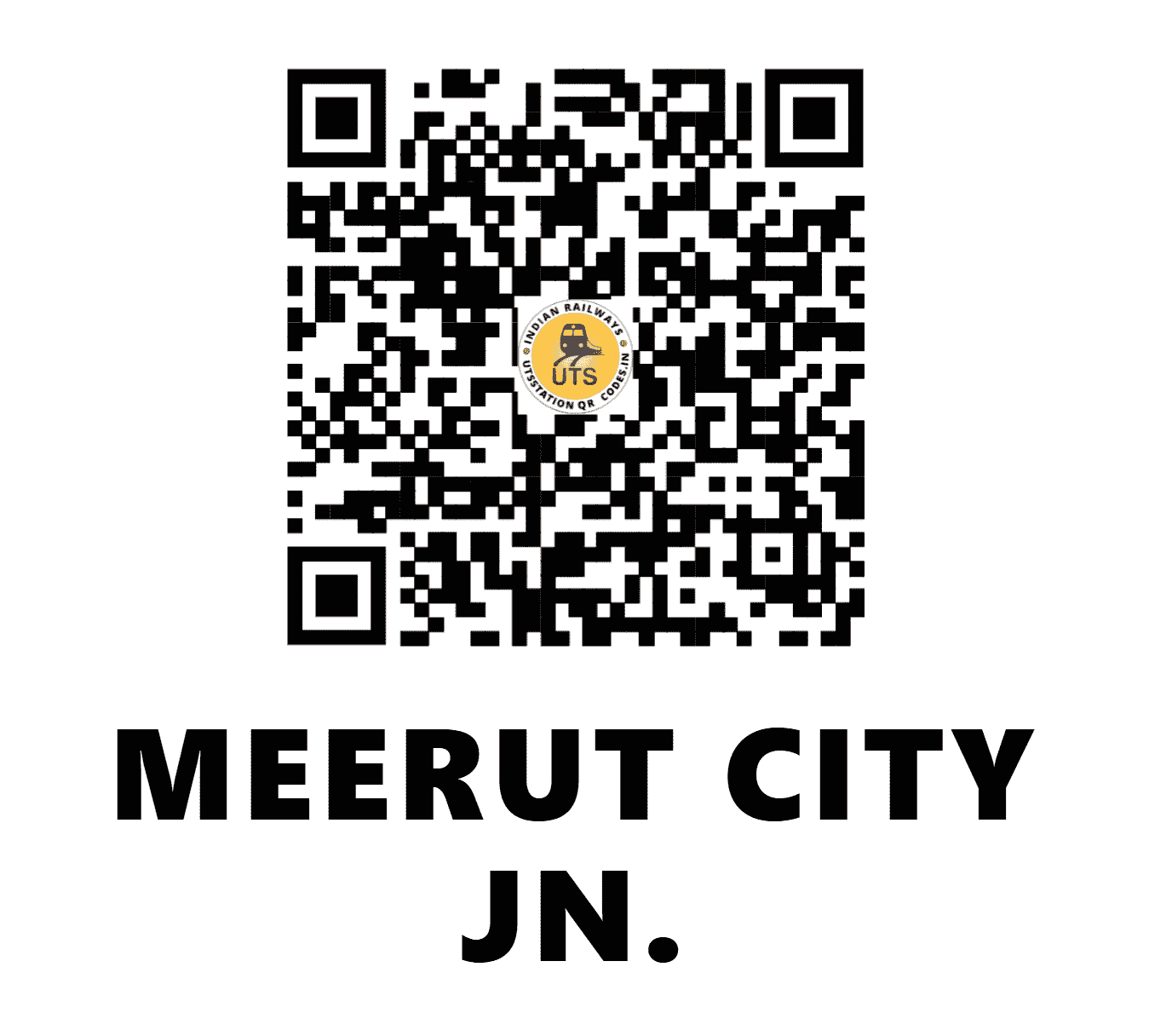 UTS QR Code for MEERUT CITY JN. - MTC (NR - UTTAR PRADESH)